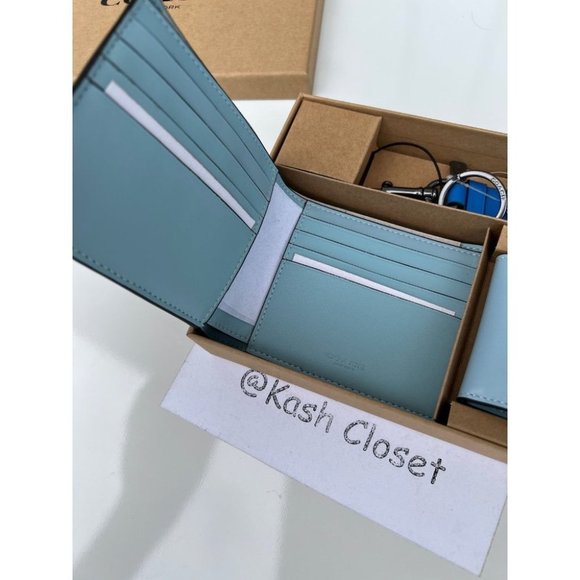 Coach Mens Wallet Boxed 3 In 1 Wallet Gift Set In Signature Canvas - Picture 8 of 12